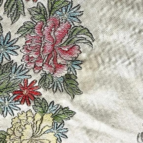 Asian Brocade Wall Art – Framed Brocade Textile in Silk Blend, Panel for Home De - Picture 7 of 9